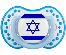 Drapeau Israël Sucette LOVI Dynamic Blanc-bleu phosphorescente