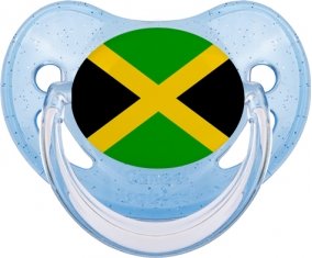Drapeau Jamaïque Sucete Physiologique Bleue à paillette