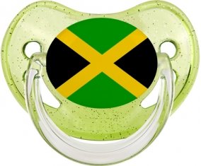 Drapeau Jamaïque Sucete Physiologique Vert à paillette