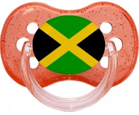 Drapeau Jamaïque Sucette Cerise Rouge à paillette
