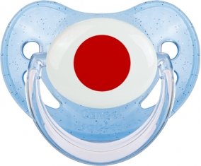 Drapeau Japon Sucette Physiologique Bleue à paillette