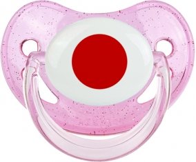 Drapeau Japon Sucette Physiologique Rose à paillette