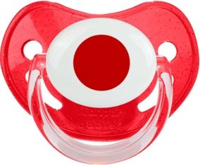 Drapeau Japon Sucette Physiologique Rouge à paillette