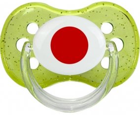 Drapeau Japon Sucette Cerise Vert à paillette
