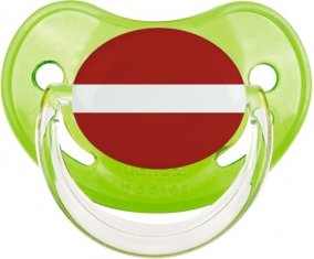 Drapeau Lettonie Sucette Physiologique Vert classique
