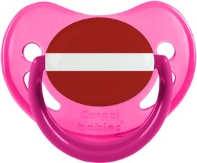 Drapeau Lettonie Sucette Physiologique Rose phosphorescente
