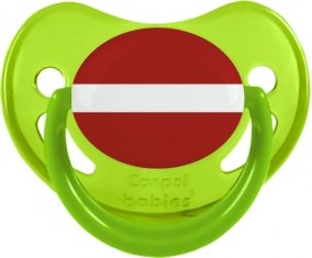 Drapeau Lettonie Sucette Physiologique Vert phosphorescente