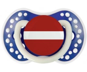 Drapeau Lettonie Sucette LOVI Dynamic Bleu-marine phosphorescente