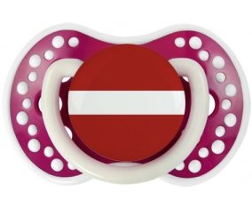 Drapeau Lettonie Sucette LOVI Dynamic Fuchsia phosphorescente