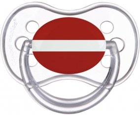 Drapeau Lettonie Sucette Anatomique Transparente classique