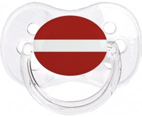 Drapeau Lettonie Tétine Cerise Transparent classique