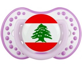 Drapeau Liban Sucete LOVI Dynamic Blanc-mauve classique
