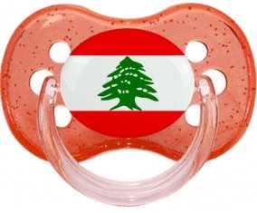 Drapeau Liban Sucete Cerise Rouge à paillette