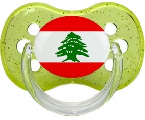Drapeau Liban Sucete Cerise Vert à paillette