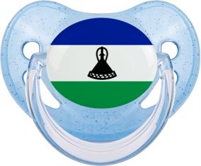 Drapeau Lesotho Sucete Physiologique Bleue à paillette