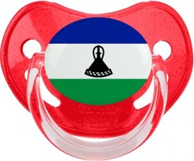 Drapeau Lesotho Sucete Physiologique Rouge à paillette