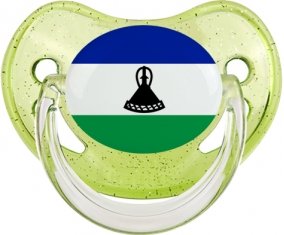 Drapeau Lesotho Sucete Physiologique Vert à paillette