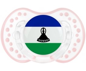 Drapeau Lesotho Tétine LOVI Dynamic Retro-blanc-rose-tendre classique