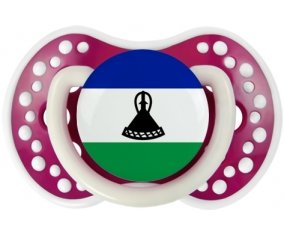 Drapeau Lesotho Tétine LOVI Dynamic Fuchsia phosphorescente