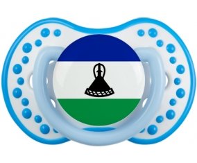 Drapeau Lesotho Tétine LOVI Dynamic Blanc-bleu phosphorescente