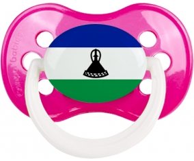 Drapeau Lesotho Sucette Anatomique Rose foncé classique