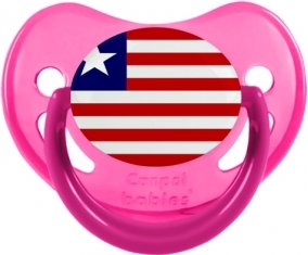 Drapeau Libéria Sucette Physiologique Rose phosphorescente