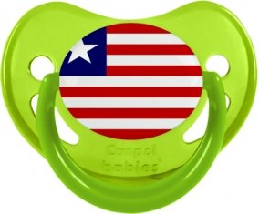 Drapeau Libéria Sucette Physiologique Vert phosphorescente