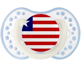 Drapeau Libéria Sucette LOVI Dynamic Blanc-cyan classique