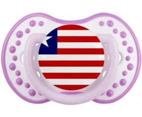Drapeau Libéria Sucette LOVI Dynamic Blanc-mauve classique