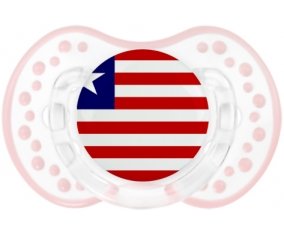 Drapeau Libéria Sucette LOVI Dynamic Retro-blanc-rose-tendre classique