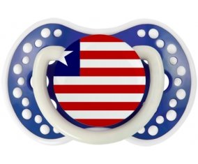Drapeau Libéria Sucette LOVI Dynamic Bleu-marine phosphorescente