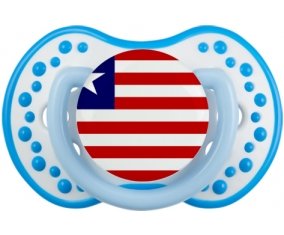 Drapeau Libéria Sucette LOVI Dynamic Blanc-bleu phosphorescente