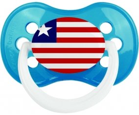 Drapeau Libéria Tétine Anatomique Cyan classique