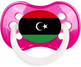 Drapeau Libye Sucette Anatomique Rose foncé classique