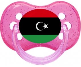 Drapeau Libye Tétine Cerise Rose à paillette