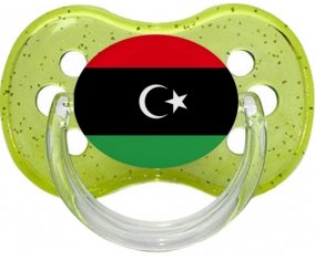 Drapeau Libye Tétine Cerise Vert à paillette