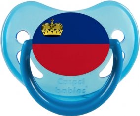 Drapeau Liechtenstein Tétine Physiologique Bleue phosphorescente