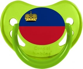 Drapeau Liechtenstein Tétine Physiologique Vert phosphorescente