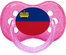 Drapeau Liechtenstein Sucete Cerise Rose à paillette