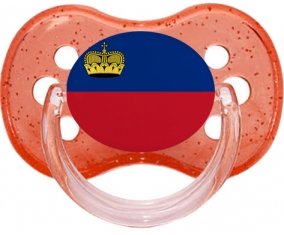 Drapeau Liechtenstein Sucete Cerise Rouge à paillette