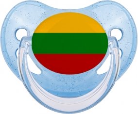 Drapeau Lituanie Sucete Physiologique Bleue à paillette