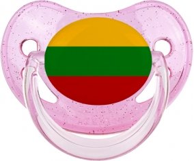 Drapeau Lituanie Sucete Physiologique Rose à paillette