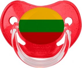 Drapeau Lituanie Sucete Physiologique Rouge à paillette