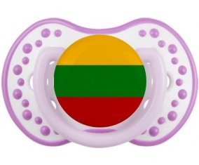 Drapeau Lituanie Tétine LOVI Dynamic Blanc-mauve classique