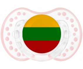 Drapeau Lituanie Tétine LOVI Dynamic Retro-blanc-rose-tendre classique