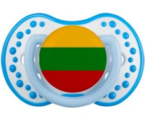 Drapeau Lituanie Tétine LOVI Dynamic Blanc-bleu phosphorescente