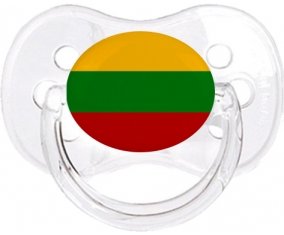Drapeau Lituanie Sucette Cerise Transparent classique