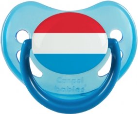 Drapeau Luxembourg Sucette Physiologique Bleue phosphorescente
