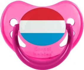 Drapeau Luxembourg Sucette Physiologique Rose phosphorescente