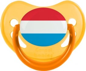 Drapeau Luxembourg Sucette Physiologique Jaune phosphorescente